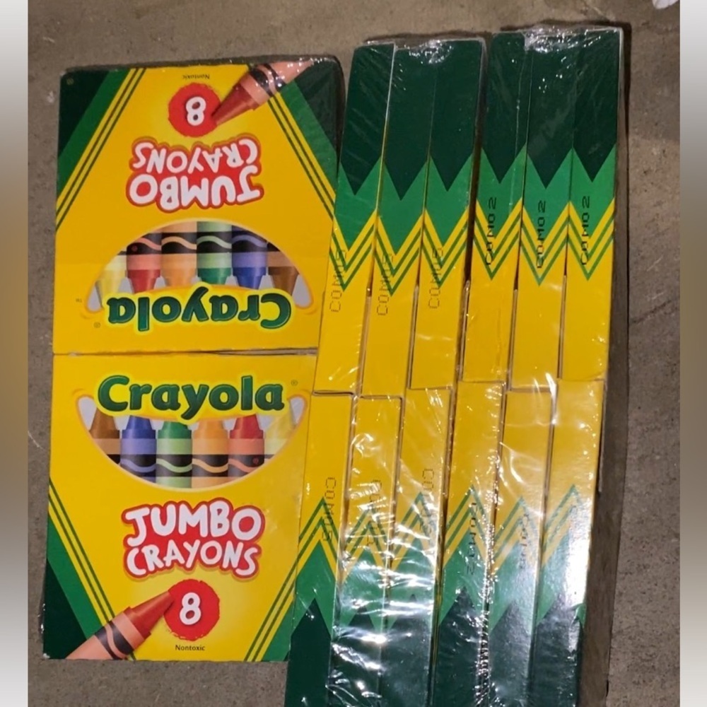 🆕 6 Boxes of Crayola JUMBO 8 Count Crayons New! NIB!